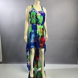 Alberto Makali Small Blue Green Halter Sundress R8